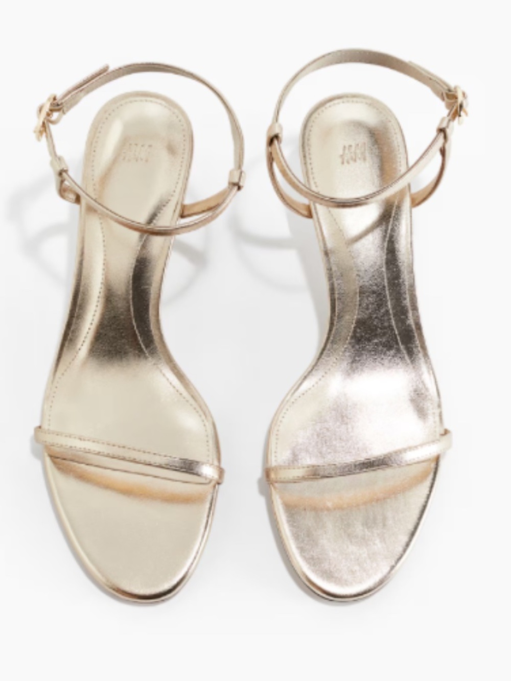 H&M Metallic Gold Strappy Heel Sandals | Size 39 | Never worn